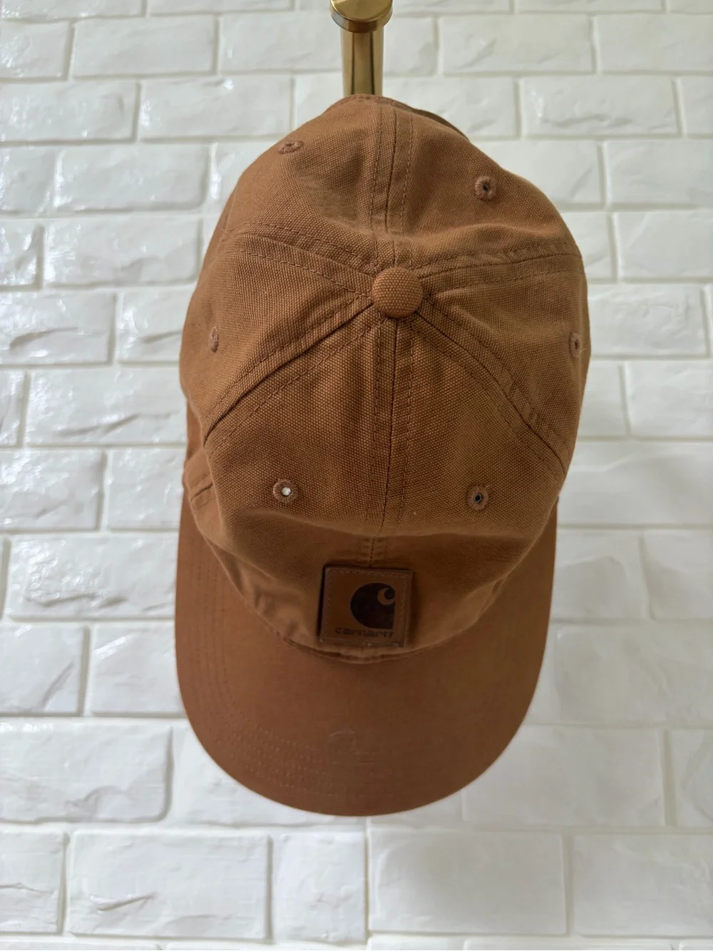 Carhartt Men's Brown Canvas Baseball Cap with Front Logo Patch